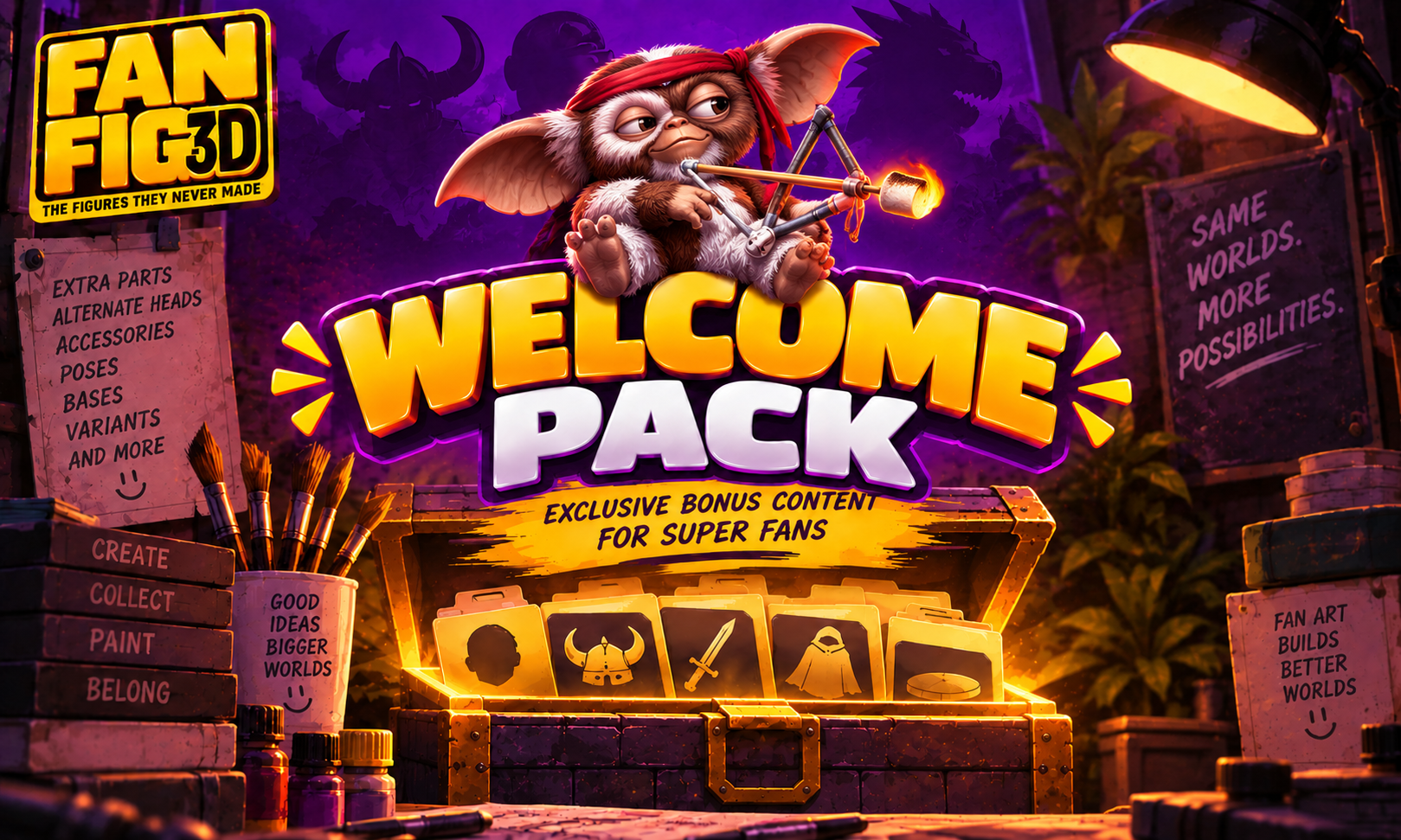 FanFig3D Welcome Pack bonus content artwork